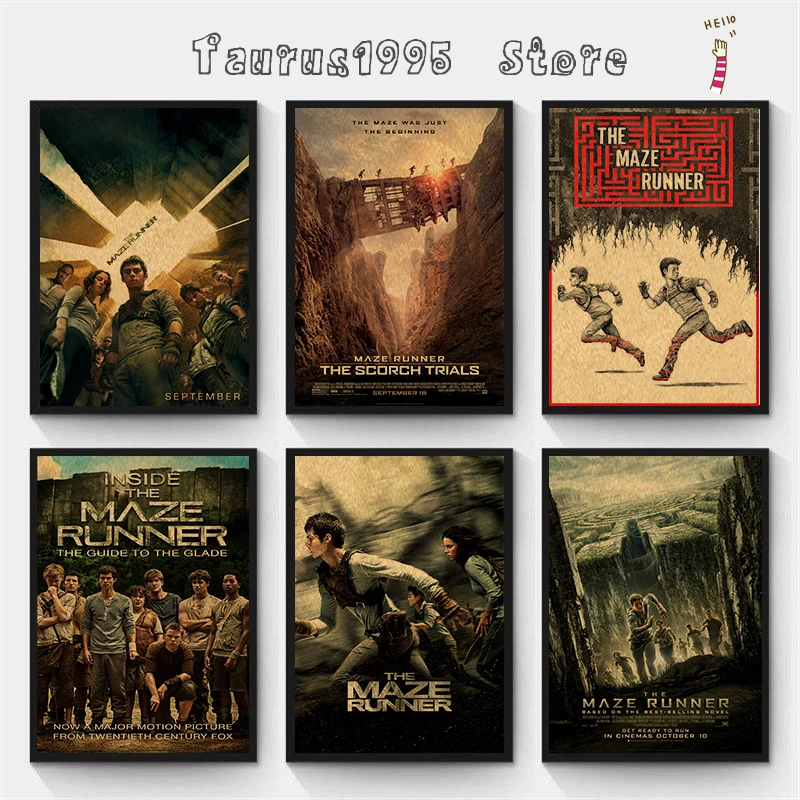 The Maze Runner TV Kraft Paper Poster Office Gift Room Dining Home Decor Wall Sticker Living Room Bar Decor Gift