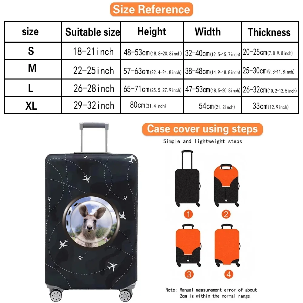 Luggage Cover Stretch Fabric Baggage Protective Case Covers for18-32 Inch Suitcase Case White Picture Series Travel Accessories