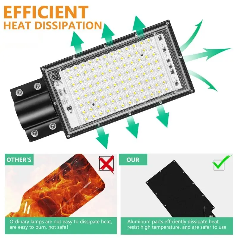 Farola LED impermeable para exteriores, lámpara de pared de 25W, 50W, 100W, 200W, 220V, farolas para jardín y casa de campo