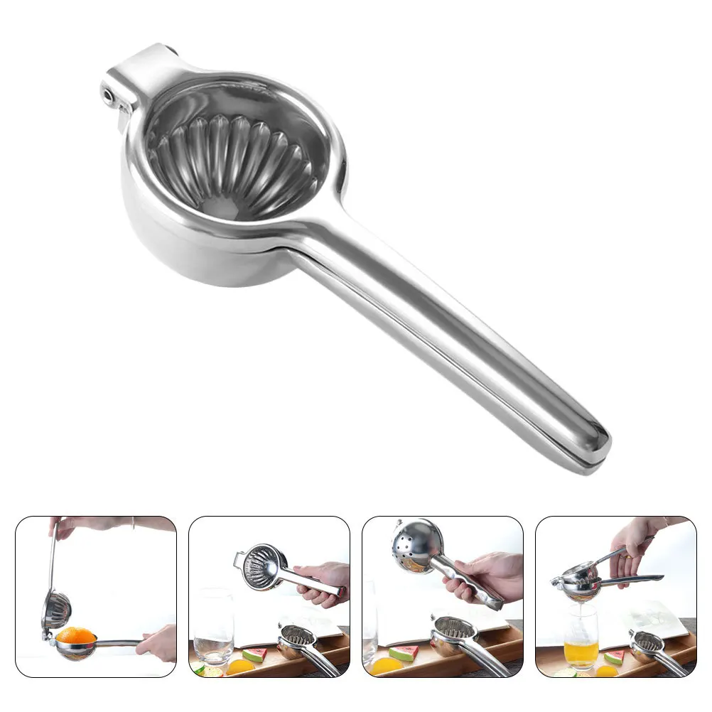 

1Pcs Manual Lemon Squeezer Stainless Steel Juice Extractor Ergonomic Grip Home Bar Bakery Milk Tea Shop
