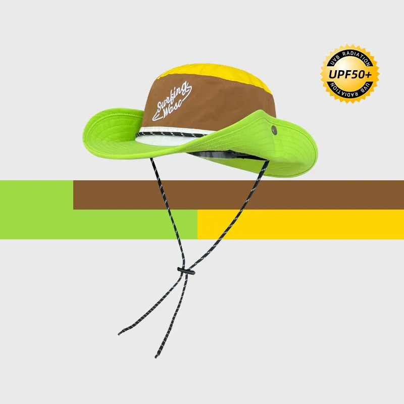 Dopamine Outdoor Mountaineering Hat Japanese Retro Color Matching Bucket Hat Quick-drying Waterproof Foldable Sun Protection Hat