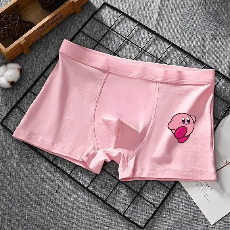 Cartoon Anime Kirby Underwear Men Briefs Boys Teenager Boxer Briefs Kawaii Cosplay Male Cotton Underwear Couple Birthday Gifts