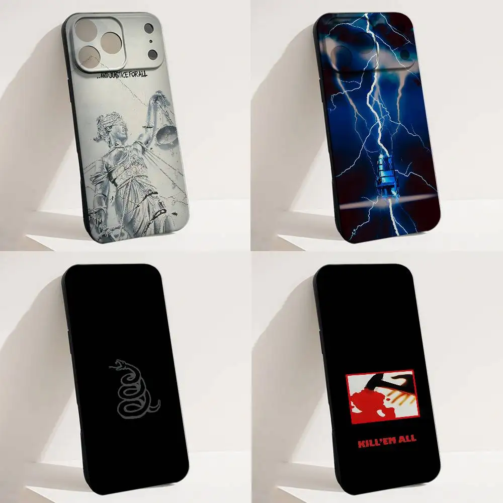 

Rock M-Metallica-S Album Covers Phone Case For iPhone 17,16,15,14,13,12,Pro,Max,Plus,E,SE4,Air,Mini Shockproof Cover Fit Funda