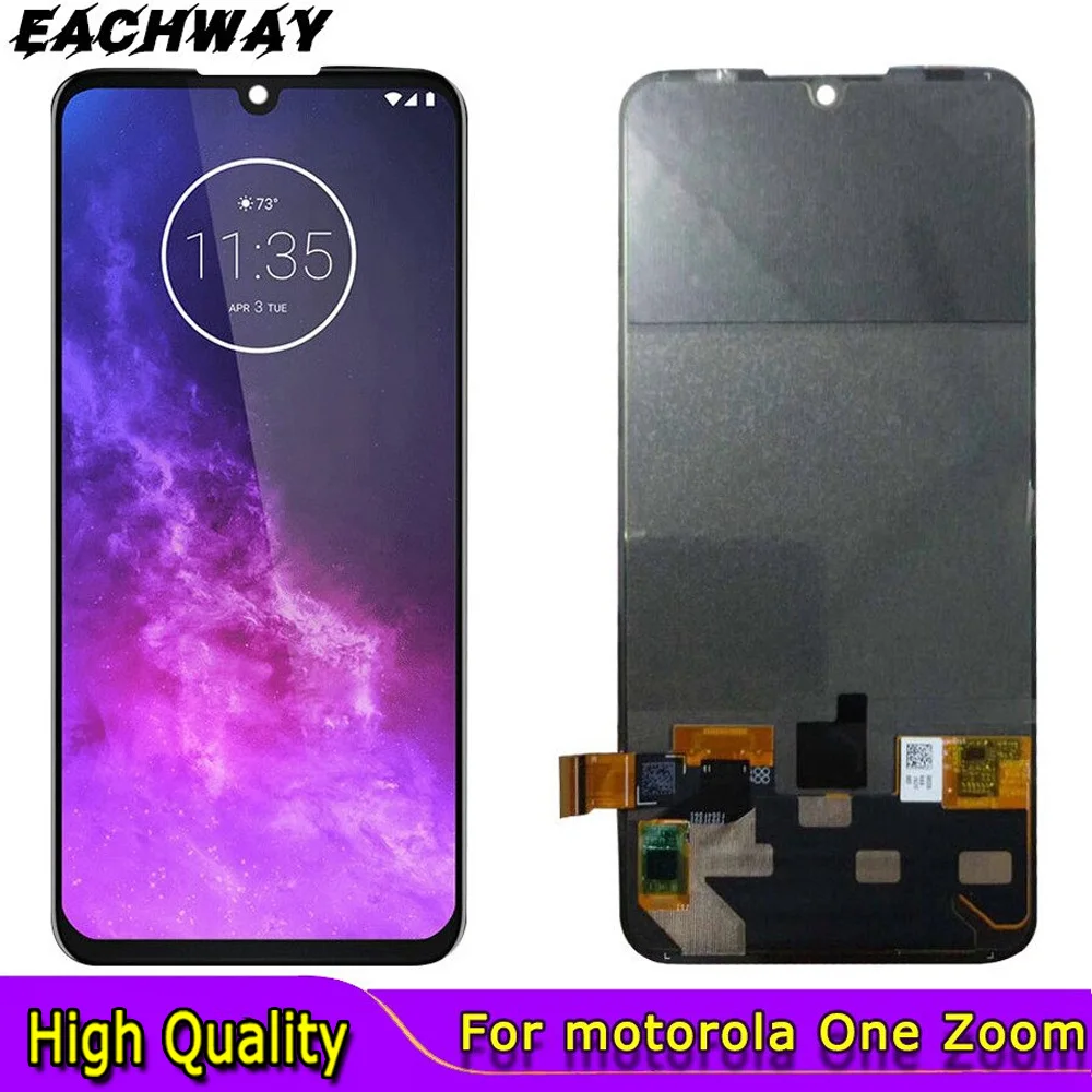 

Tested For Motorola One Zoom LCD XT2010-1 LCD Display Touch Screen Digitizer Assembly Replacement 6.39" For Moto One Pro LCD