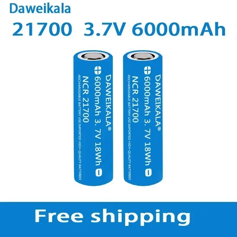 Daweikala2024 li-48s de gran capacidad 3,7 V 6000mAh 21700 batería recargable 9.5a potencia 2C tasa de descarga batería de litio ternaria