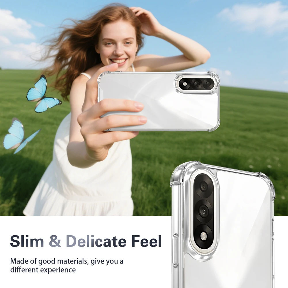 حافظة شفافة مقاومة للصدمات بأربعة زوايا من KEYSION لهاتف OnePlus Nord 5 غطاء خلفي ناعم من مادة البولي يوريثان الحراري + PC لهاتف OnePlus 1 + Nord 5G