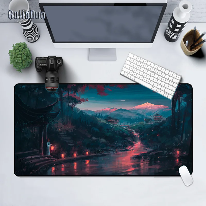 

40x90 Extra Large Anime Extra Large Landscape Art Mouse Pad Computer Keyboard Table Desk Mat Anti-slip Comic Mousepad Pc Cushion