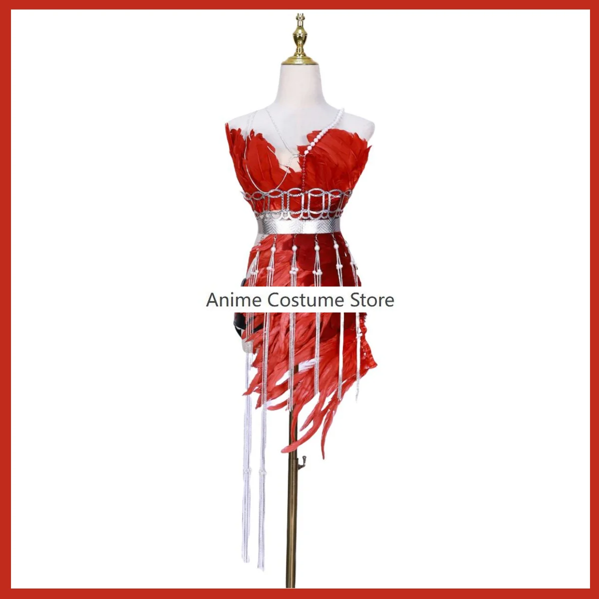 Game Reverse:1999 Schneider Cosplay Costume Manus Vindictae Member Wig Red Feather Evening Dress Woman Sexy Carnival Party Suit