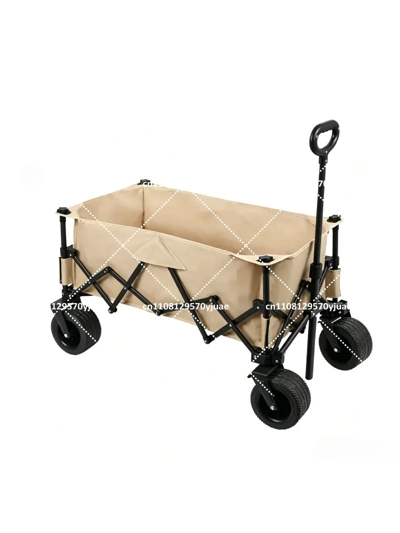 Portable Folding Camping Cart Heavy Duty Collapsible Outdoor Wagon for Shopping Beach Picnic