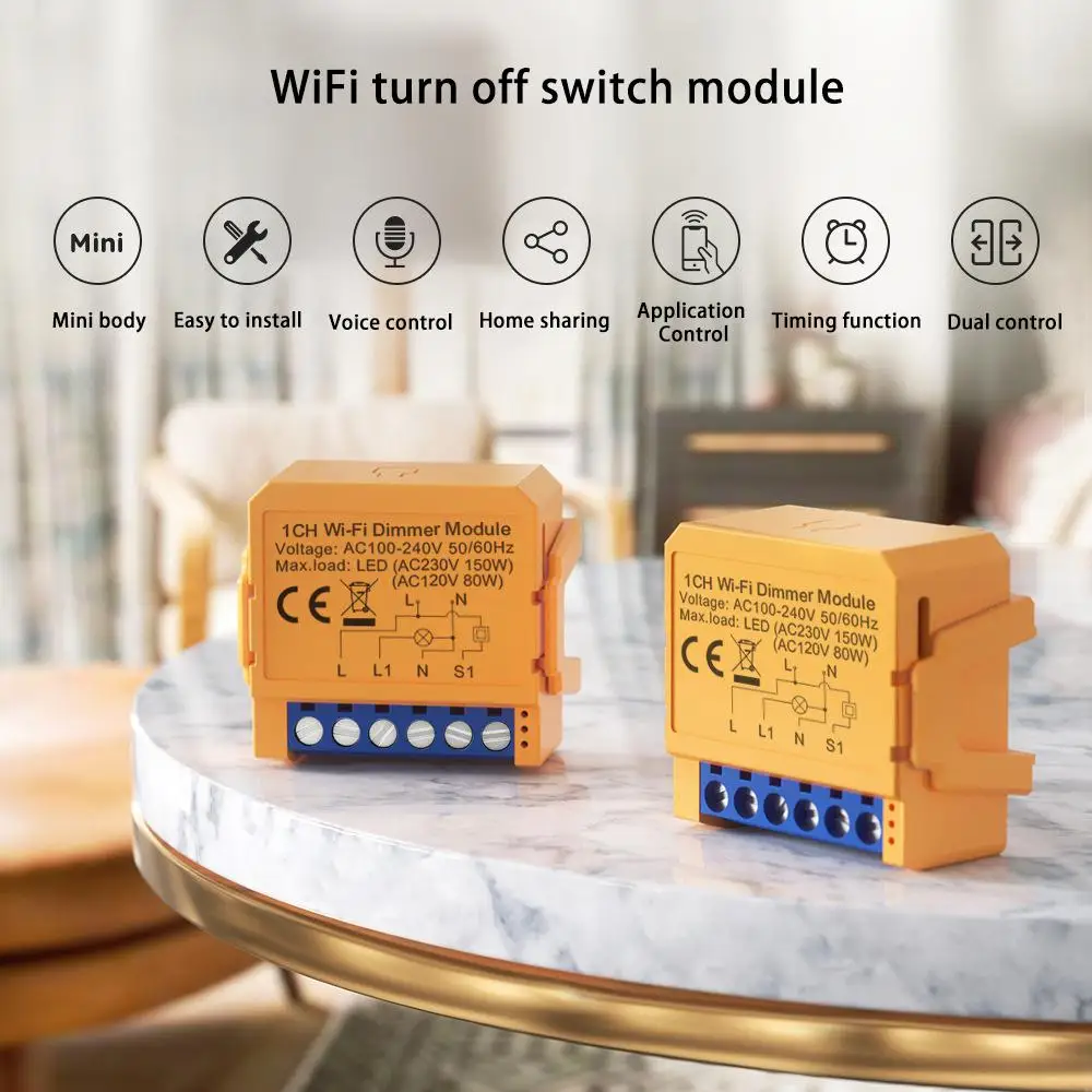 Convenient Remote Control Dimmer Switch Easy Installation Tuya Adjustable Lighting Enhanced Energy Efficiency Smart Solution