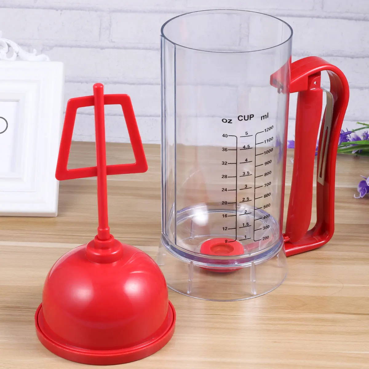 

Electric Mixer Push Button Batter Dispenser Baking Tool Powered BPA Aid Pancake Crepe Maker Muffin