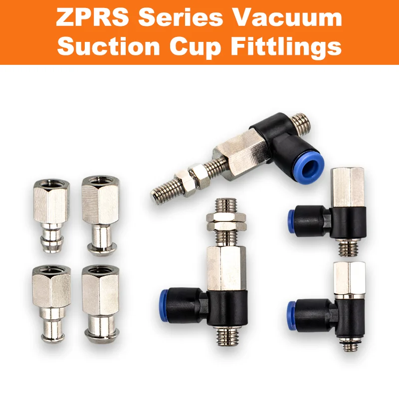 ZPRS/ZPRL Series Side-Inlet Rigid Bracket Metal Vacuum Suction Cup Mounting Fitting ZPRS/L-04/06/08-B4/B5/B6/A4/A68