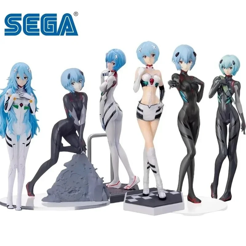 

SEGA Original Rebuild of Evangelion Figure Ayanami Rei Racing Queen Long Hair Action Figure Toys