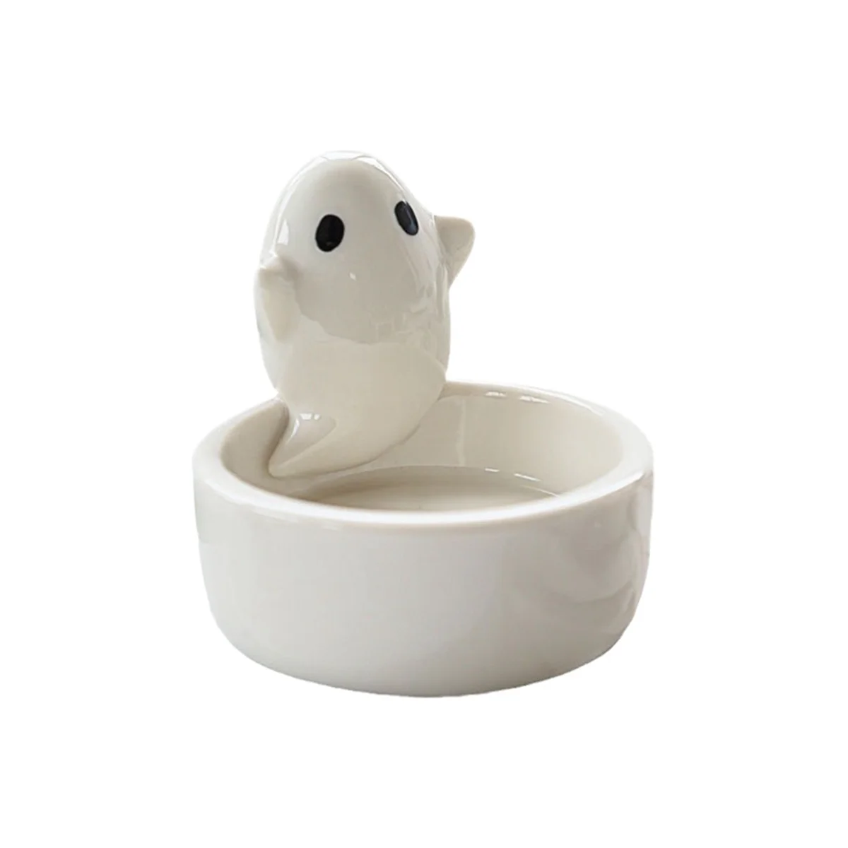 Ceramic Bowl Candle Holder, Halloween Ghost Candle Holder, for Home Halloween Decor, Scented Candle Holder