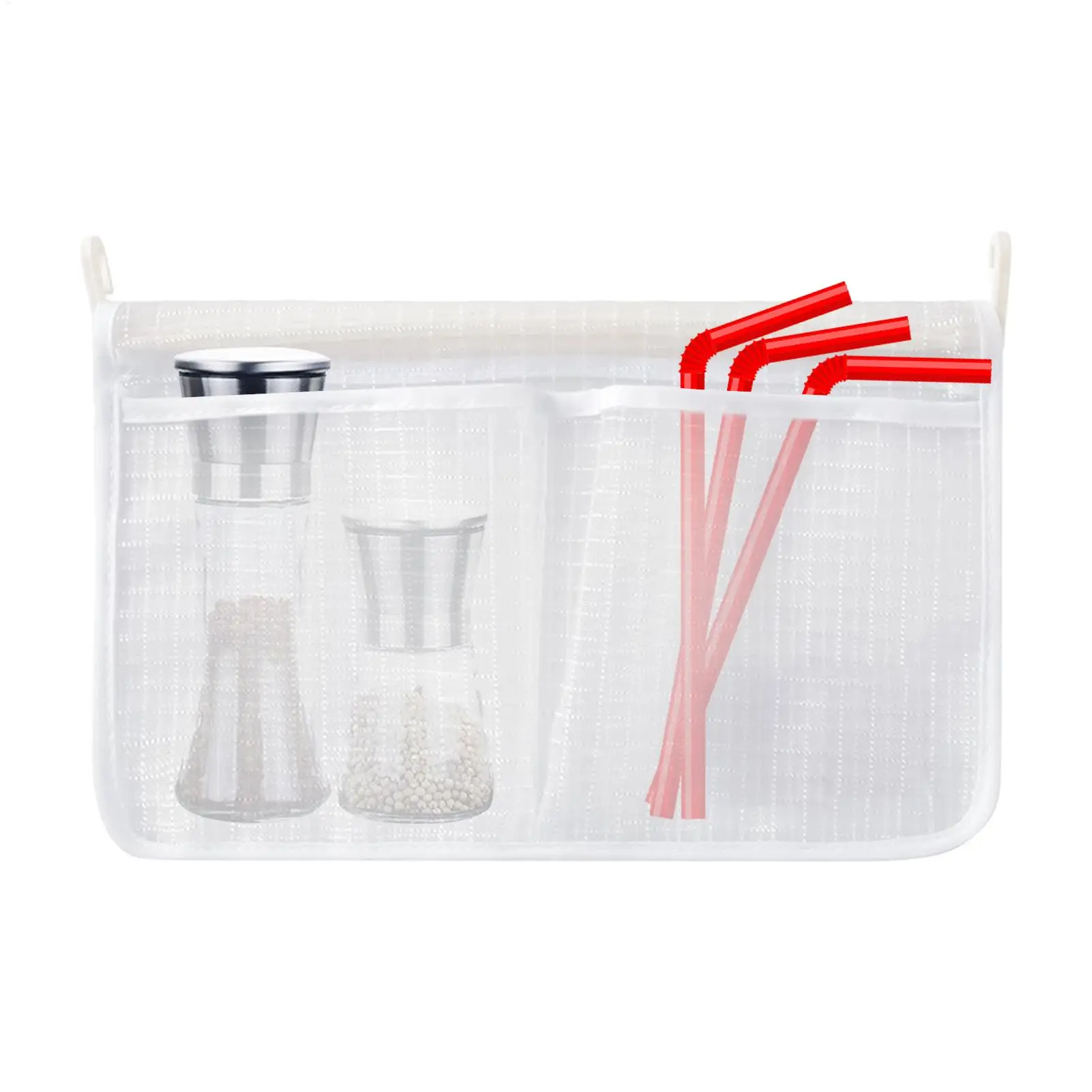 Reusable Fridge Door Organizer Basket Refrigerator Door Storage Bags For Snacks Tea Packs Kitchen RV Breakroom Kitchen Home