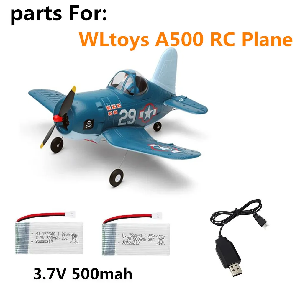 

WLtoys A500 RC Airplane Accessories 3.7v 500Mah Battery / Charging cable / WLtoys A500 Parts A500 Plane Battery