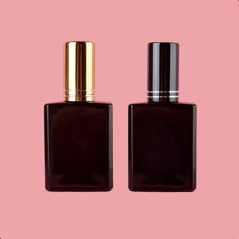 100Pcs 15ml Square Perfume Atomizer Fine Mist Spray Bottle Empty Glass Refillable Container