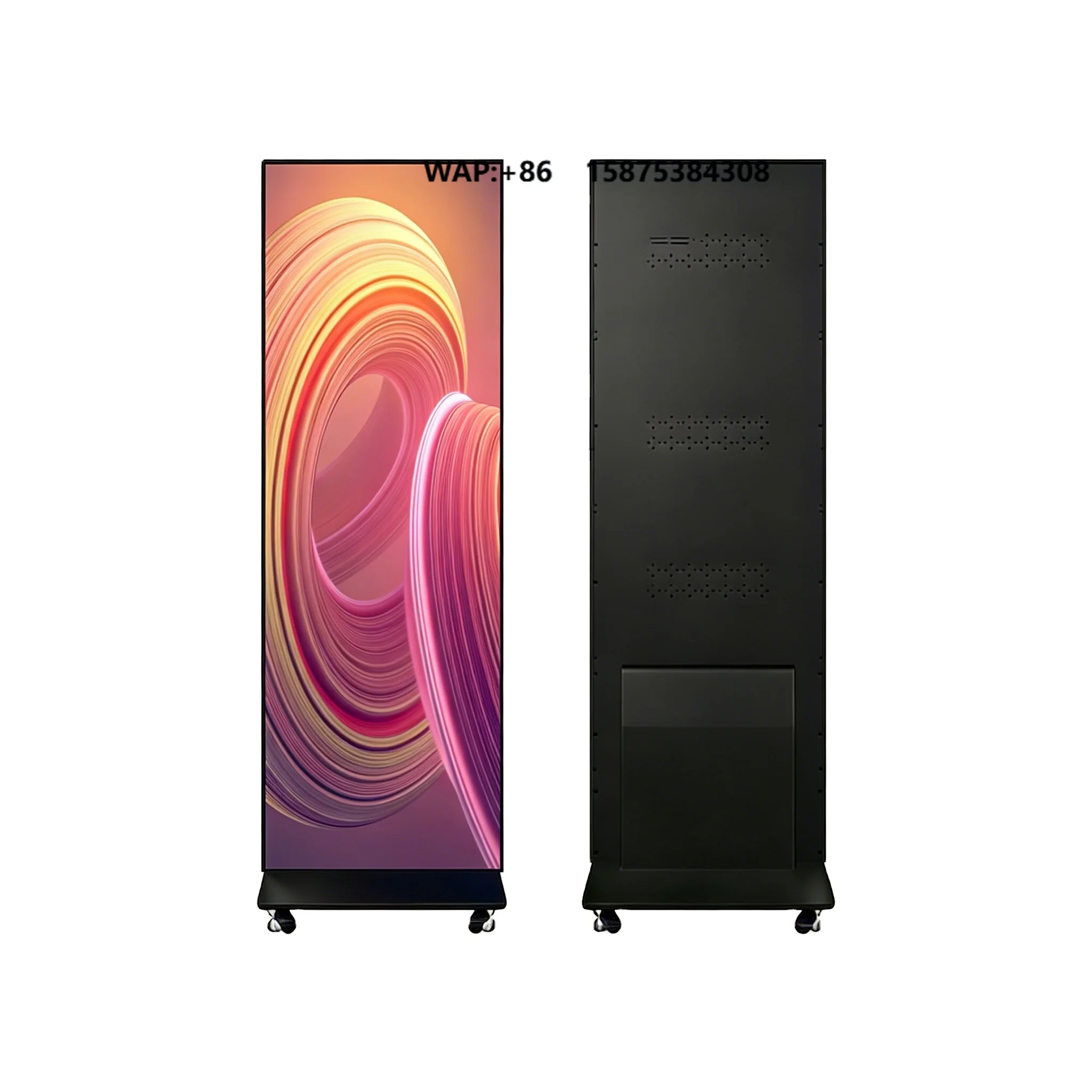 Foldable Led Poster Screen Portable GOB Advertising Machine HDR10 1000cd Brightness IP65 Waterproof Indoor/Outdoor Use 12-Bit