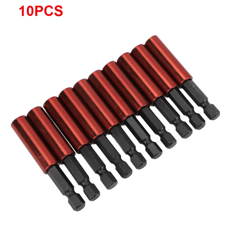 Rápida Hex Shank Release Extensão Magnética, Soquete Broca Titular, Hexagonal Interna Chave De Fenda Extensão Cabeça, 1/4 ", 10Pcs