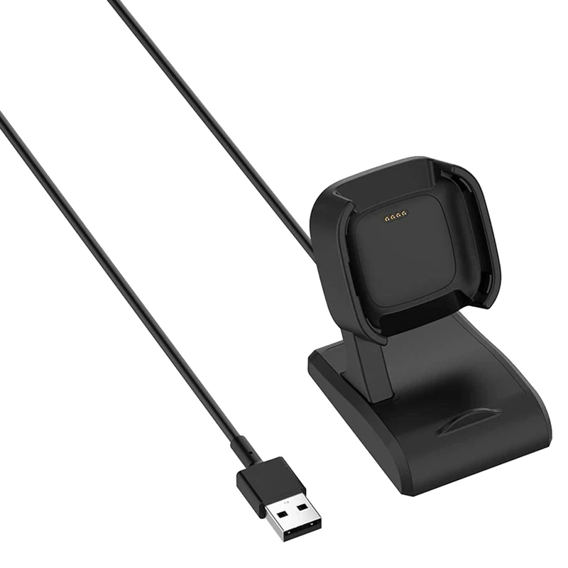 محطة كابل شحن USB ، متوافقة مع ساعة ذكية Fitbit fersa 2 Lite ، حامل