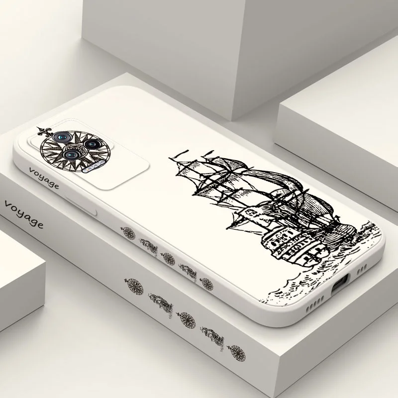 

Navigation Age Phone Case For Xiaomi Poco M6 X6 F6 M5S F5 X5 M5 F4 X4 M4 F3 X3 M3 F2 X2 Pro 4G 5G GT Liquid Silica Cover