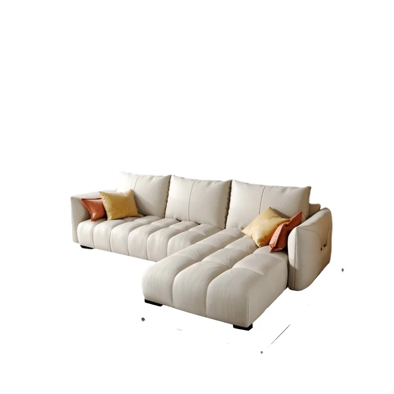 

ZL Living Room Modern Minimalist Cream Style Technology Cloth Sofa Wash-Free Minimalist