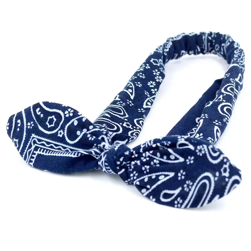 New Women Suede Soft Solid Print Headbands Vintage Boho Cross Knot Elastic Hairbands Bandanas Girls Hair Bands Hair Accessories image 2