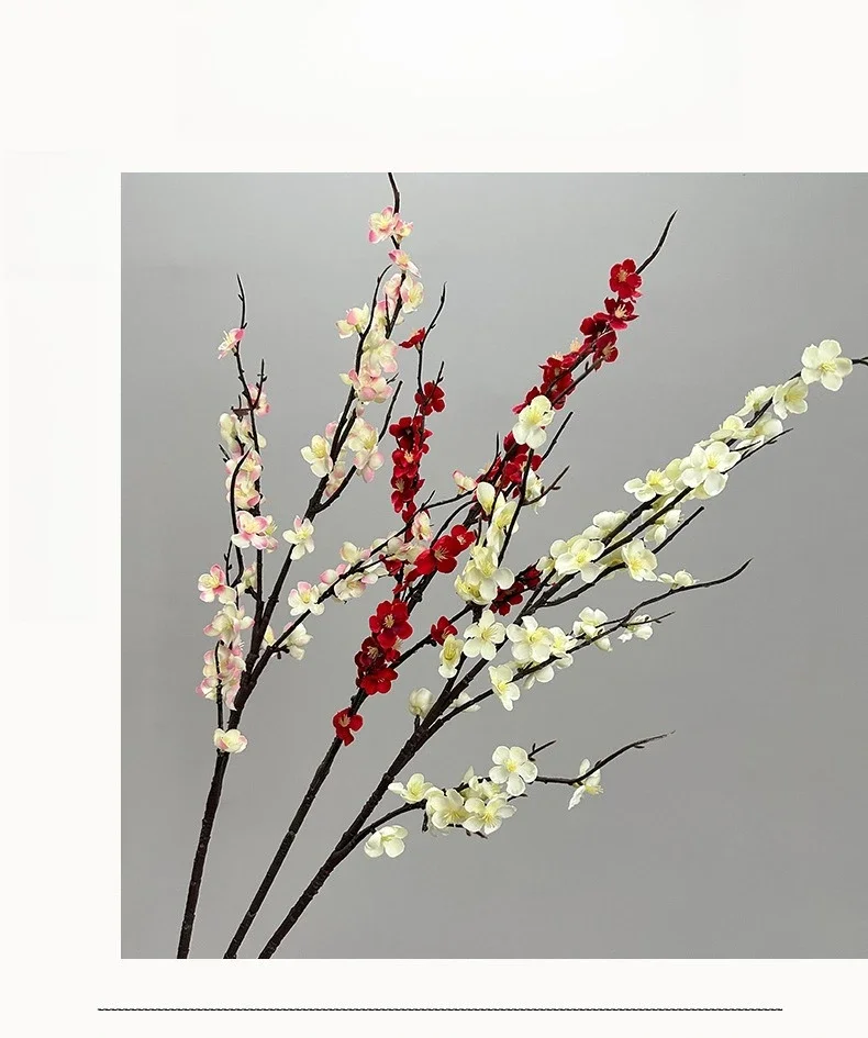 5/6 Stück Künstliche Winterblüten aus Seide in Rosa, Schlafzimmerdekoration, Simulierte Schleierkraut- und Pflaumenblüten, Kunstblumen für Bürodekoration – Detail 5