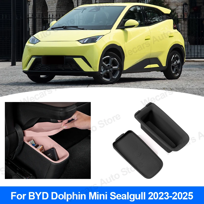 

For BYD Seagull Dolphin Mini ATTO 1 2023+ Rear Seat Under Armrest Trash Can Storage Box Tissue Holder Interior Car Accessories