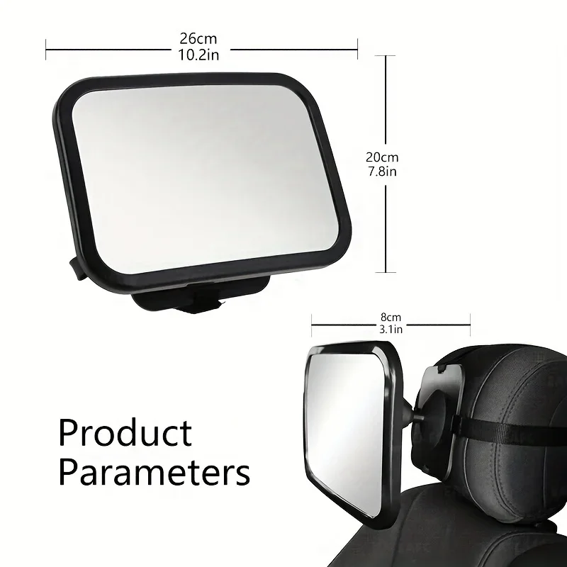 قابل للتعديل المقعد الخلفي مرآة الرؤية الخلفية سيارة المقعد الخلفي مرآة الرؤية مقعد مرآة الرؤية الخلفية رؤية واسعة عالية الجودة سيارة الداخلية Stylin