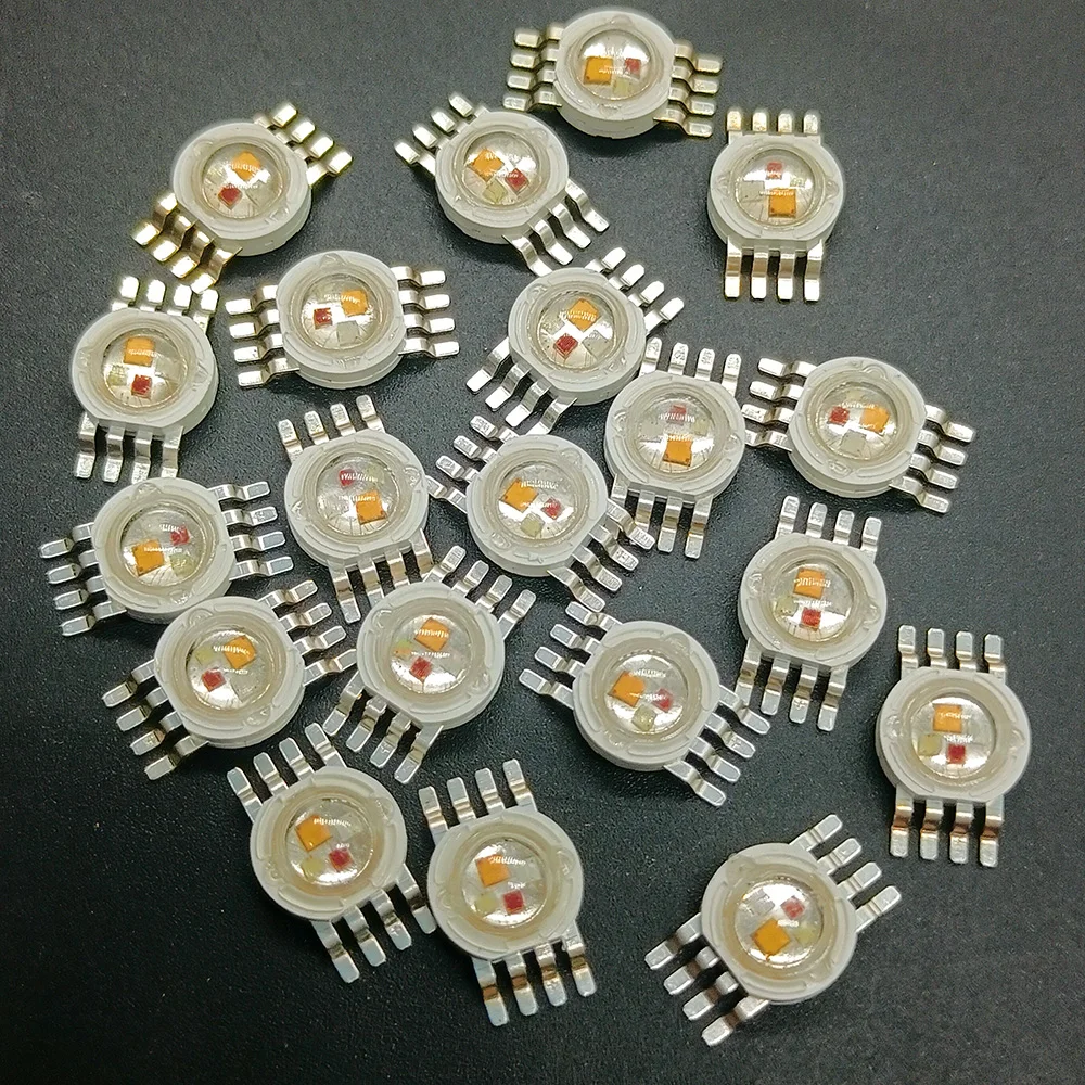 5-50pcs  RGBWW High Power LED Chip 8  pin Molding LED Stage Colorful Light Source Beads