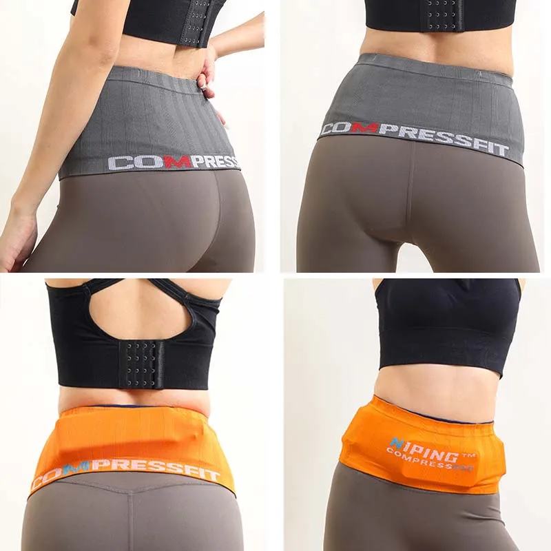 Running Waistband Invisible Anti-slip Phone Holder Multi Pocket Belt Bag for Fitness Morning Running Cycling Unisex Lightweight
