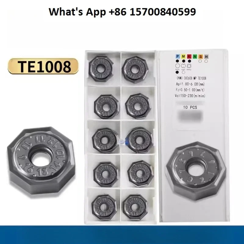 Applicable to10PCS  Numerical control surface milling insert ONMU080608-MP TE1008 universal