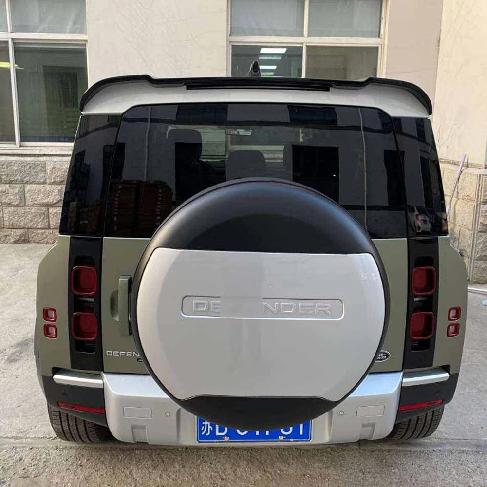 For Land Rover Defender 2020 21 22 Rear Roof Car Spoiler Trunk Lid Boot Wings Quality ABS Black Carbon Exterior Accessories Part