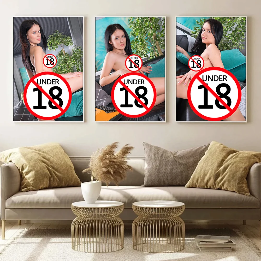 غير خاضعة للرقابة الفن جدارية جدار صورة عارية الجمال مثير فتاة قماش اللوحة للمنزل غرفة نوم الديكور الحديثة ديكور ملصق الصبي هدية #3