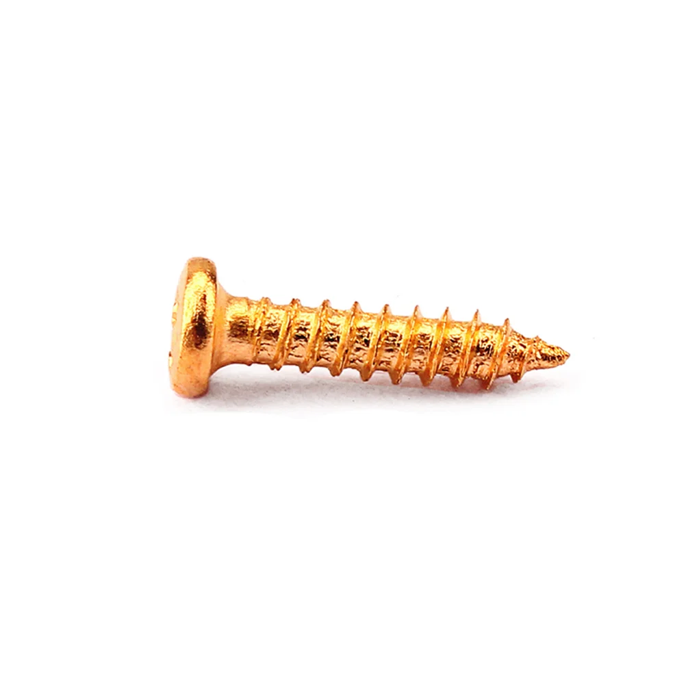 

50 PCS/Set Tuning Peg Screws Tuning Key Machine Heads Tuner Mounting Screws for Electric /Acoustic Guitar Bass (Golden)