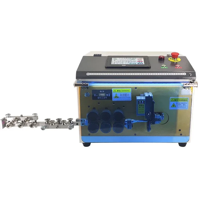 Fully automatic wire stripping and bending machine, microcomputer control, free control of bending angle