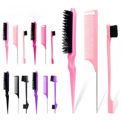 3-delige styling plaagkam drievoudige plaagkam muisstaartkam rand borstelen haar staartgereedschapset Speciaal voor pruiken van echt haar