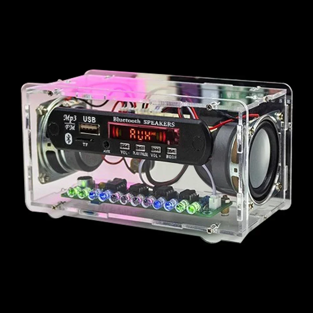 

DIY Bluetooth Speaker Kit with FM Radio DIY Soldering Project Practice Solder Assembly DIY Electronic Kit Component 2*3W Speaker