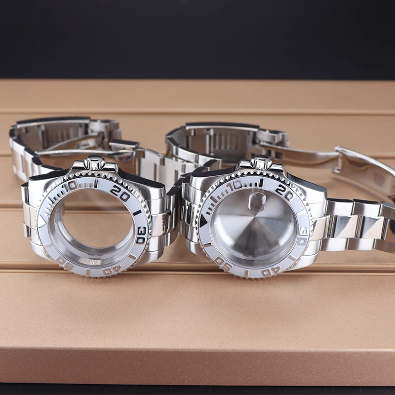 40 mm mechanische Automatikuhr mit Metallgehäuse und Armband für Yacht-master für Seiko Mod NH35 NH36 NH34 4R35 Uhrwerk 28,5 mm Zifferblatt Saphir – Detail 6