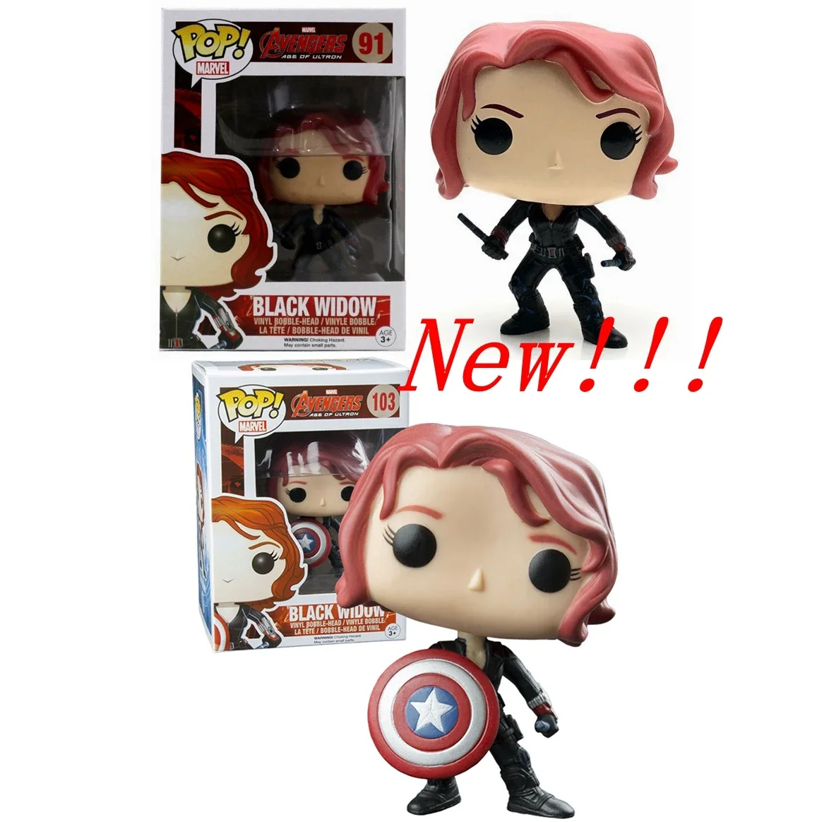 FUNKO POP NEWest Arrival Movies & TV Theme Black Widow #91 #103 Action Figure Model Toys for Children Birthday Gifts