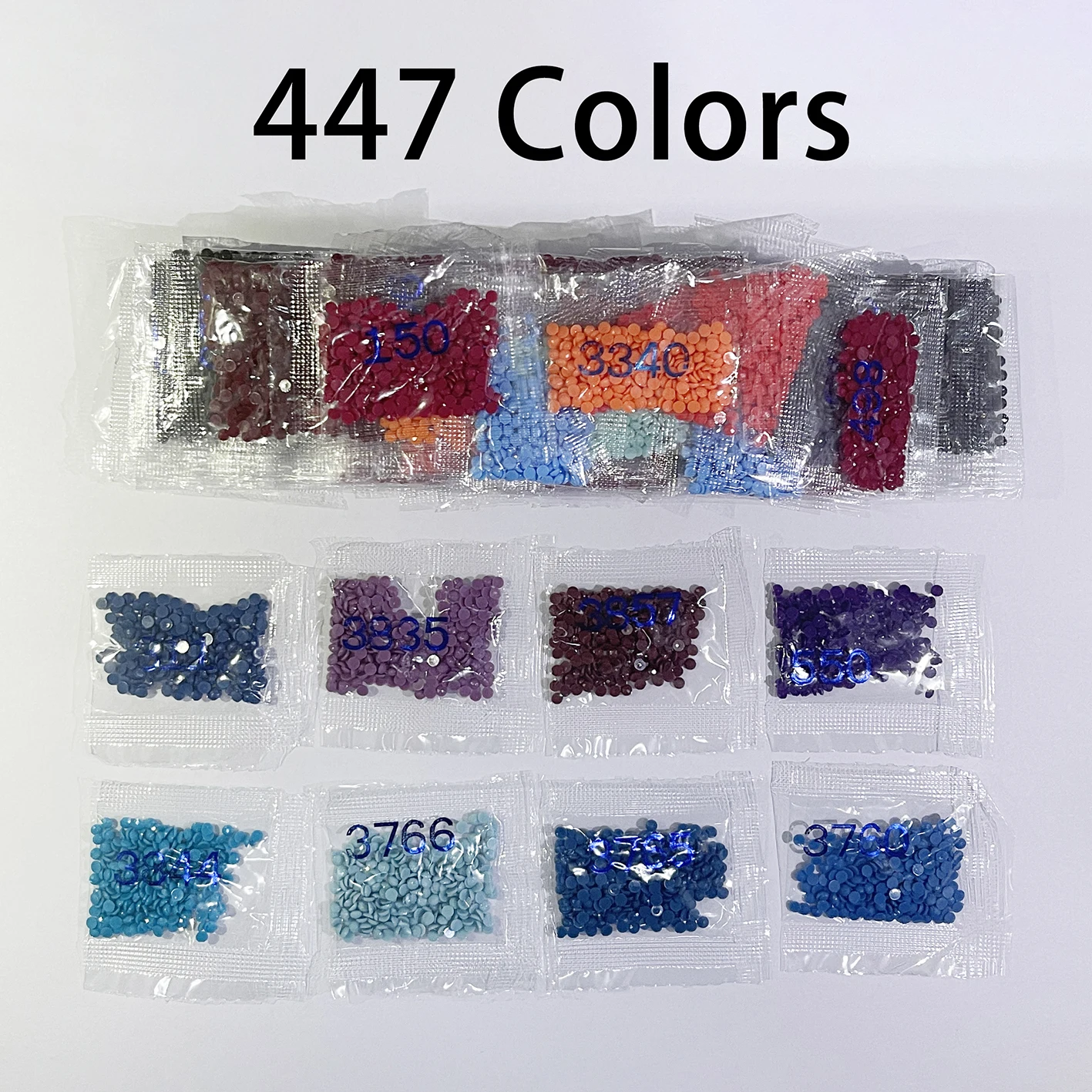 Wholesale DMC 447 Colors Full Round/Square Acrylic Drill Rhinestone Diy Diamond Painting Sale Stone Crystal Beads Accessory Arts