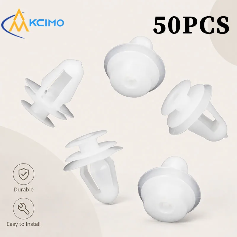 Car Plastic Rivet Clips 50Pcs Durable Fastener Retainer Clips For Car Door Panel Interior Decoration