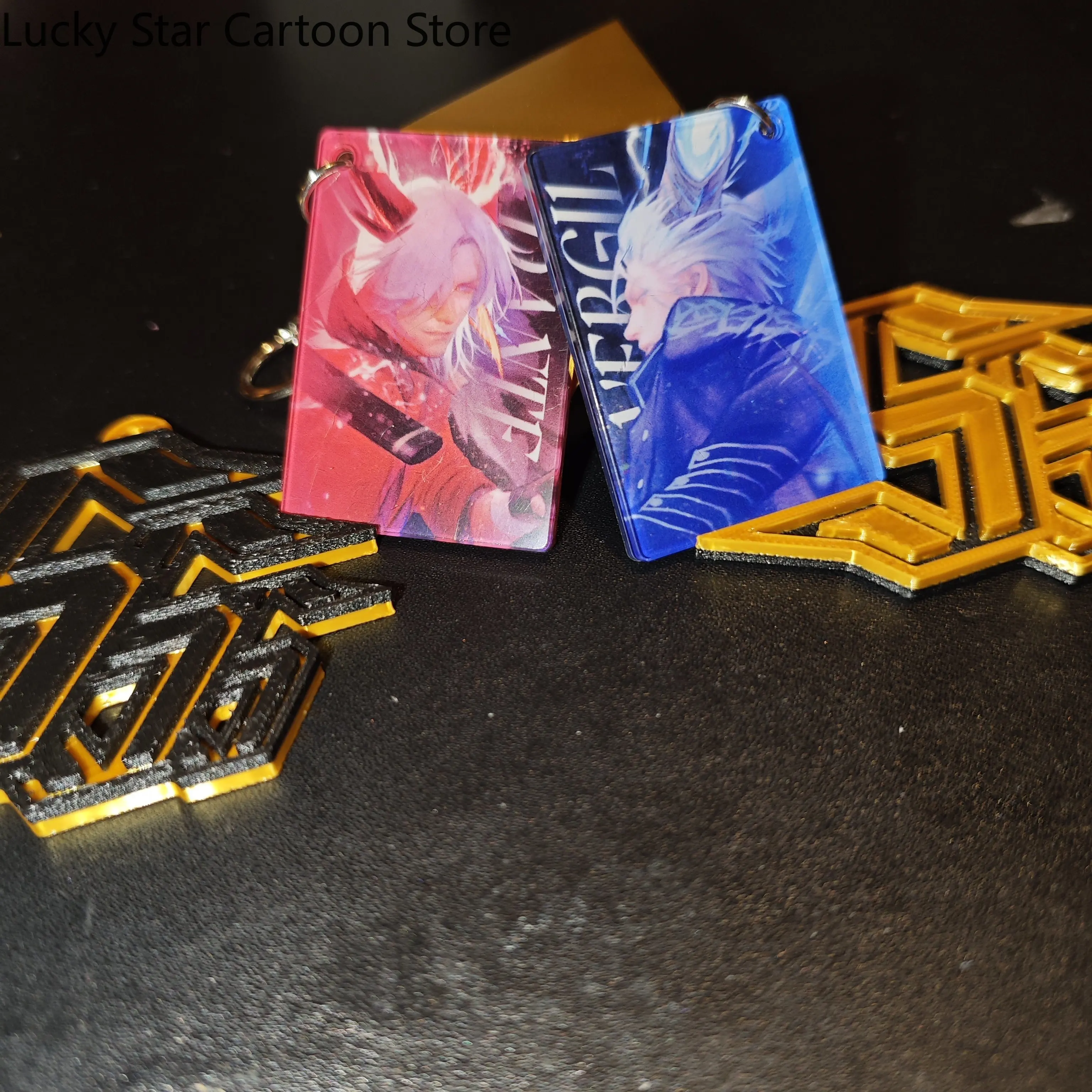 

DMC Devil May Cry Vergil Dante 30x50mm Acrylic Brick Keychain Pendant Anime Cosplay Xmas Gift Fans Game Halloween Gift