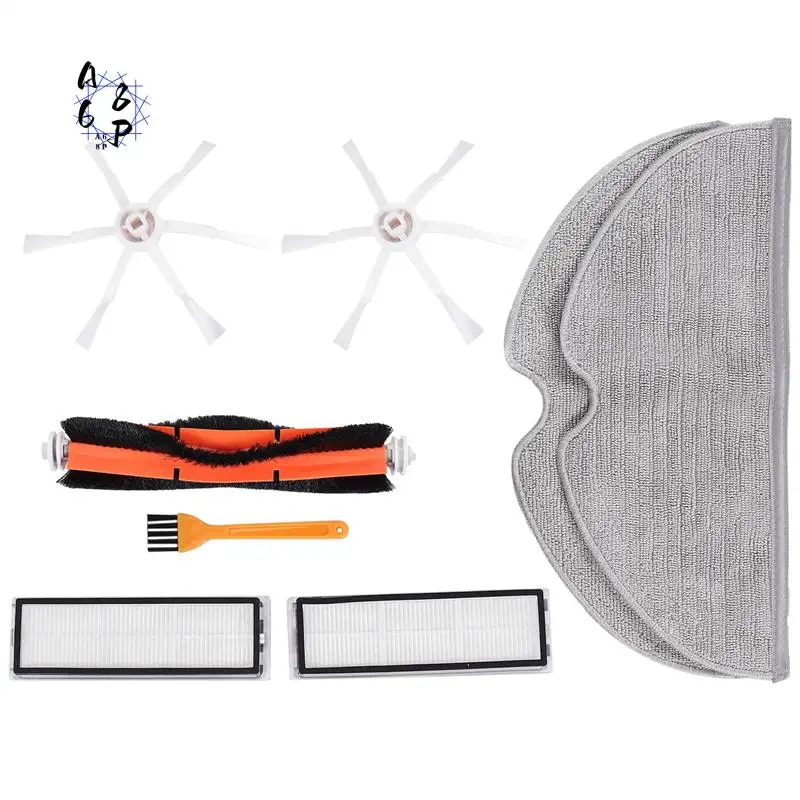 

A68P-For Xiaomi Mi Robot Vacuum Mop 2 STYTJ03ZHM Filter Mop Cloth Mijia Robot Vacuum Cleaner Main Side Brush Spare Parts