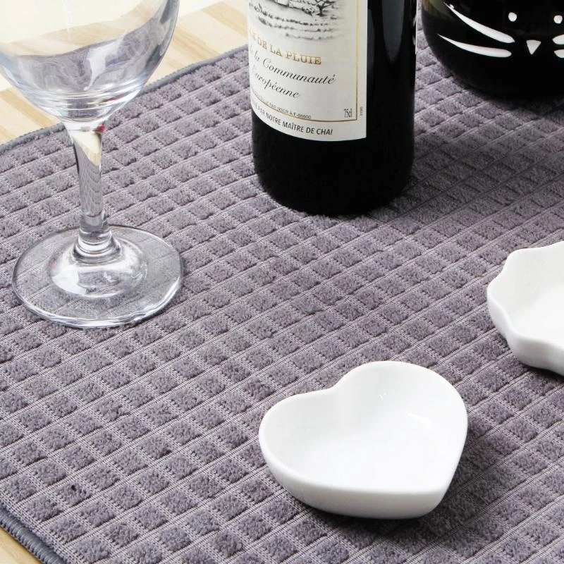  Dish Drying Mats Kitchen Sink Drainer Microfiber Cushion Pad Tablewares Towel