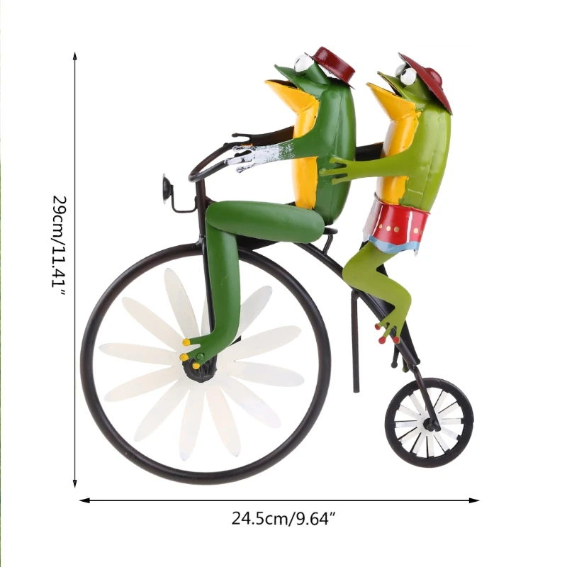 Imagem -06 - Ferro Forjado para Sapo Equitação Bicicleta Girador com Haste pé Decoração Animal Transporte da Gota