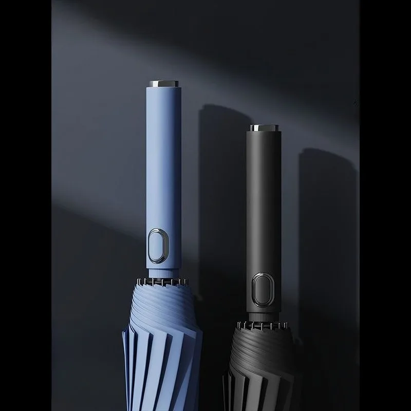 High-end Automatic Reinforcement Thickening Strong Wind-resistant Sunny And Rainy Dual-use Long Handle Business Gift Umbrella