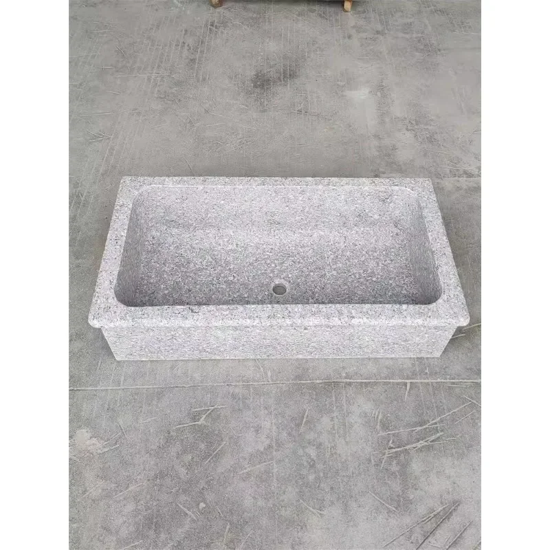 

Natural marble laundry sink basin integrated stone wash basin