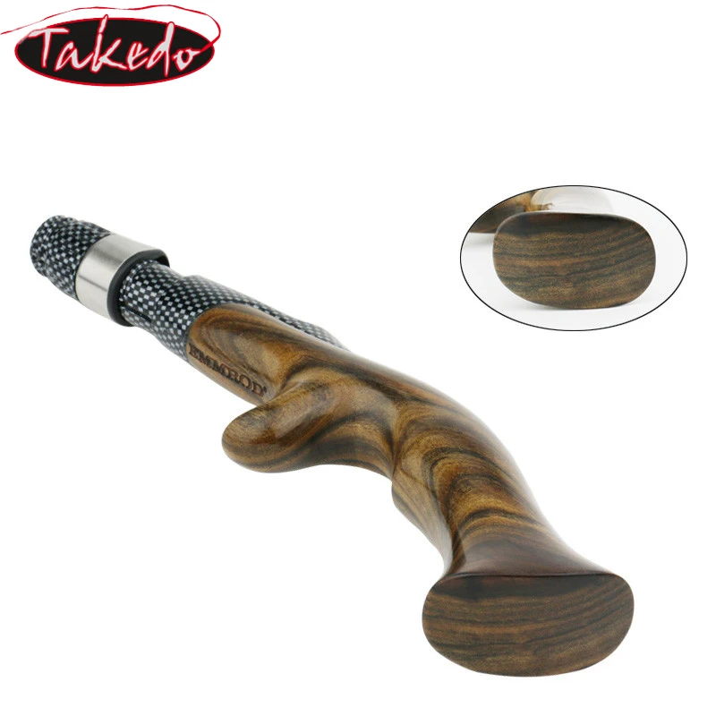 TAKEDO FQ 55CM Portable Fishing Rod Casting Rod Handle Mini Travel Rod Boat Ice Fishing Rods